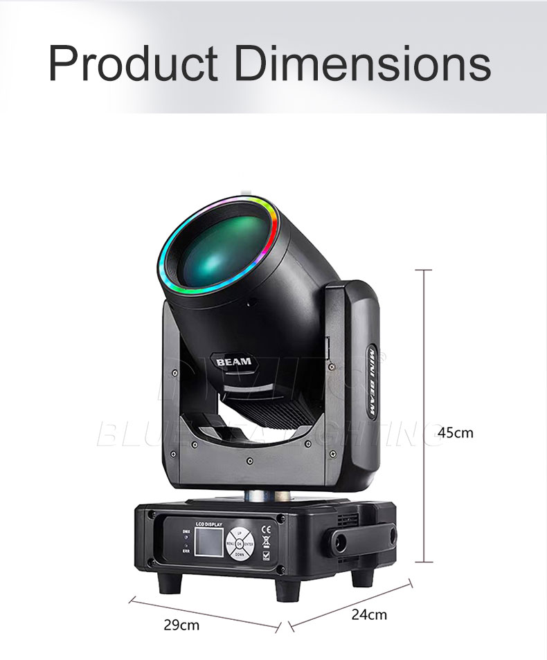 Mini 230w Beam 230 Moving Head Light With LED Ring-BLUESEA